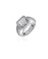 ფოტო #1 პროდუქტის Silver-Tone Clear Stone Stretch Ring