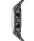 ფოტო #3 პროდუქტის Men's Three Hand Gunmetal Alloy Watch 46mm