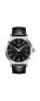 ფოტო #1 პროდუქტის Men's Swiss Automatic Classic Dream Black Leather Strap Watch 42mm