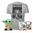 Фото #1 товара FUNKO Star Wars The Mandalorian Pop! & Box Grogu Cookie Short Sleeve T-Shirt