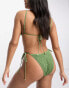 South Beach mix & match string bikini bottom in khaki crinkle