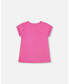 Girl Bright Shiny Rib T-Shirt Fuchsia Pink - Toddler|Child