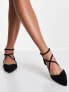 ASOS DESIGN Larna pointed ballet flats in black