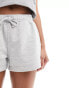 Weekday Essence jersey shorts in grey marl exclusive to ASOS