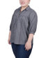 ფოტო #3 პროდუქტის Plus Size Elbow Sleeve Blouse