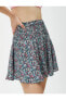 Фото #58 товара Юбка Koton Floral Shorts Mini Viscose Elasticized Hem
