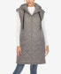 Фото #1 товара Women's Diamond Quilted Hooded Long Puffer Vest Jacket