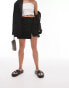 Фото #6 товара Topshop bengaline wrap mini skirt in black