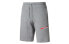 Puma 字母印花抽绳运动短裤 男款 灰色 / Брюки Puma Trendy_Clothing Casual_Shorts 597479-03