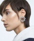 ფოტო #2 პროდუქტის Silver-Tone Crystal Circle Stud Earrings