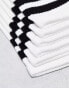 Фото #8 товара Weekday 3-pack stripe sport socks in white with black stripe