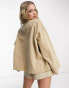 Urban Revivo contrast stitch denim jacket in camel