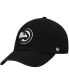 Фото #1 товара Men's Black Atlanta Hawks Team Clean Up Adjustable Hat