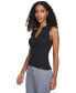 Women's Ribbed V-Neck Sleeveless Sweater Top