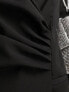 Miss Selfridge blazer dress with ruched detail in black