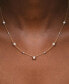 ფოტო #2 პროდუქტის Cultured Freshwater Pearl (4mm) & Diamond Accent Station 17" Collar Necklace in 14k Gold