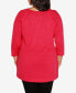 Фото #2 товара Plus Size Raglan Sleeve Pointelle Sweater