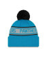 Фото #2 товара Men's Blue Carolina Panthers Repeat Cuffed Knit Hat with Pom