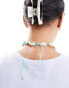 Фото #3 товара South Beach shell choker necklace in blue