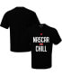 Фото #1 товара Men's Black NASCAR and Chill T-shirt