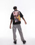 Topman extreme oversized fit t-shirt with front and back future patch print in black