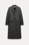 Классическое пальто облегающего кроя из смесовой шерсти — zw collection ZARA