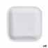 Plate set Algon Disposable White Cardboard Squared 20 cm (10 Units)