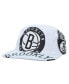 Фото #1 товара Men's White Brooklyn Nets Hardwood Classics In Your Face Deadstock Snapback Hat