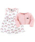 Фото #3 товара Toddler Girls Cotton Dress and Cardigan Set, Modern Rainbow