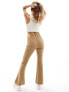 Фото #3 товара Vero Moda Petite jersey flare trouser in beige