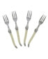 Фото #2 товара Laguiole Faux Ivory Cake Forks, Set of 4