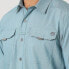 Wrangler Men's Regular Fit ATG Long Sleeve Button-Down Shirt - Blue XXL