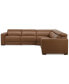 Фото #6 товара Nevio 124" 5-Pc. Leather Sectional with 3 Power Recliners and Headrests, Created For Macy's
