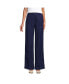 Petite High Rise Wide Leg Linen Pleated Pants