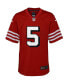 Big Boys Trey Lance Scarlet San Francisco 49Ers Alternate Game Jersey