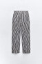 Striped satin trousers