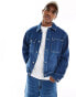 Фото #2 товара Polo Ralph Lauren Sports Capsule logo workwear denim trucker jacket in mid wash blue