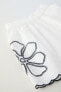 Embroidered poplin bermuda shorts