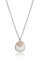 Romantic steel bicolor necklace with crystals VN1100SR