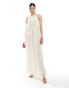 Фото #2 товара Pretty Lavish halter ruffle maxi dress in cream