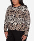 Plus Size Classic Geometric Ombre Scroll Top