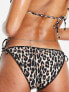 Фото #4 товара Accessorize string bikini bottom in leopard print