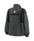 Women's Charcoal New York Yankees Packable Half-Zip Jacket