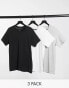 Фото #2 товара Calvin Klein 3pk t-shirts in black white and grey