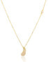 Decent gold-plated necklace with zircons SVLN0300XE9GO42