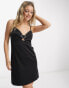 Фото #1 товара New Look diamante heart mini dress in black