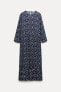 Фото #11 товара Длинное платье с принтом — zw collection ZARA