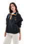 Фото #1 товара Columbia Helvetia II cropped half snap fleece in black