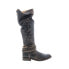 Bed Stu Eva F321120 Womens Black Leather Zipper Knee High Boots 6