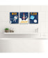 Фото #2 товара Blast Off to Outer Space - Wall Art 7.5 x 10 in Set of 3 Signs Wash Brush Flush